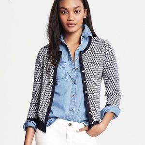 Banana Republic Diamond Jacquard Cardigan